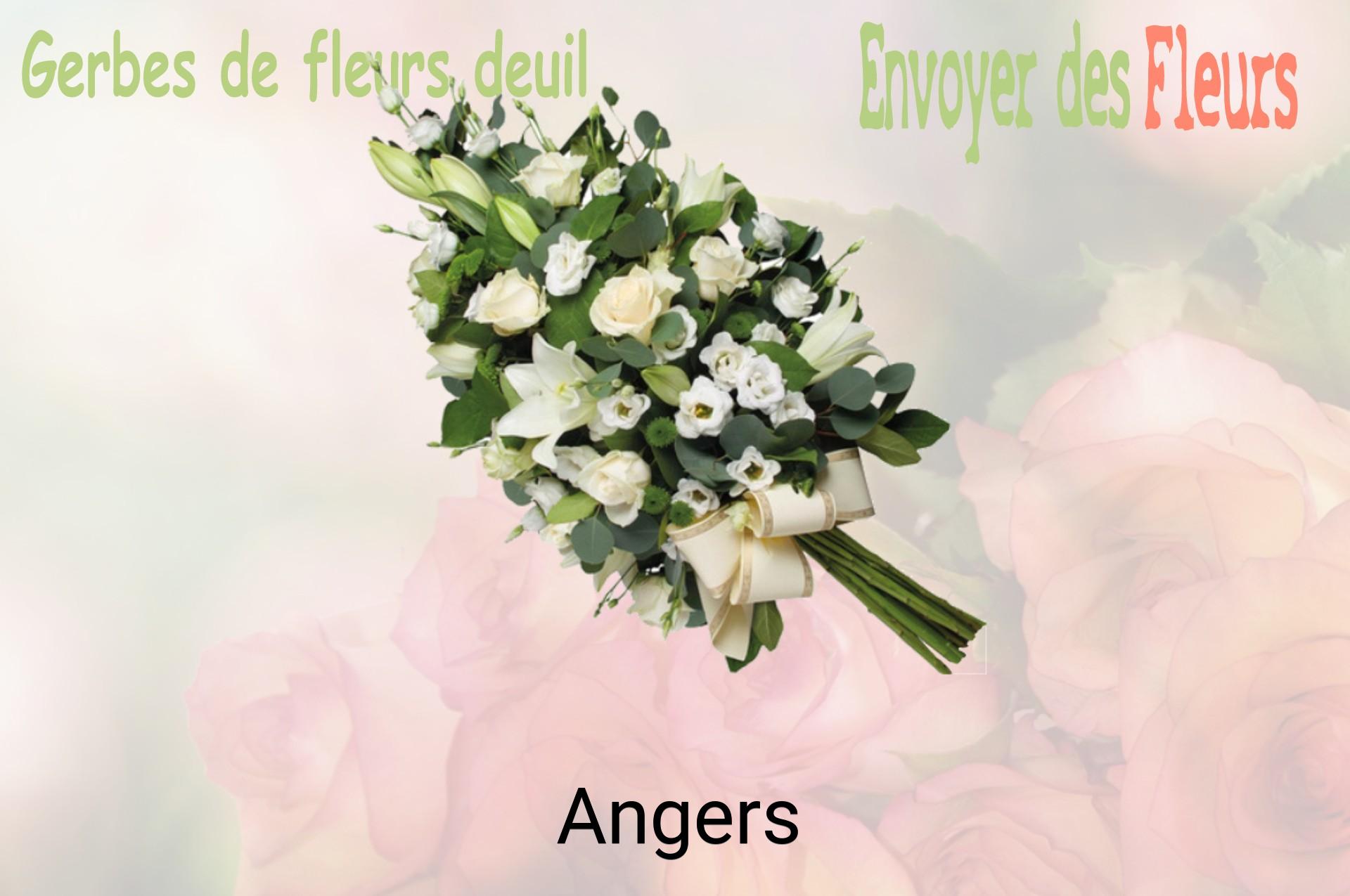 Gerbe de fleurs de deuil livrée à Angers